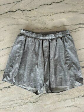 Lululemon Surge Running Shorts Sea Salt Light Cast Grey Large Mint Condition